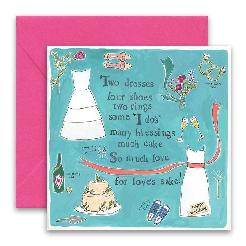 Two Dresses greeting card