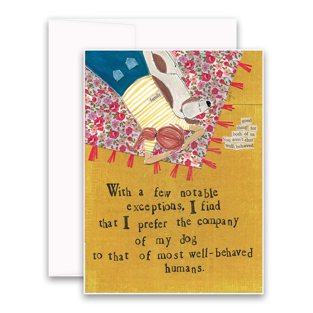 Company Of A Dog greeting card