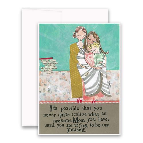 Awesome Mom greeting card