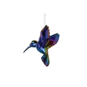 Acrylic Iridescent Hummingbird Ornament - Purple
