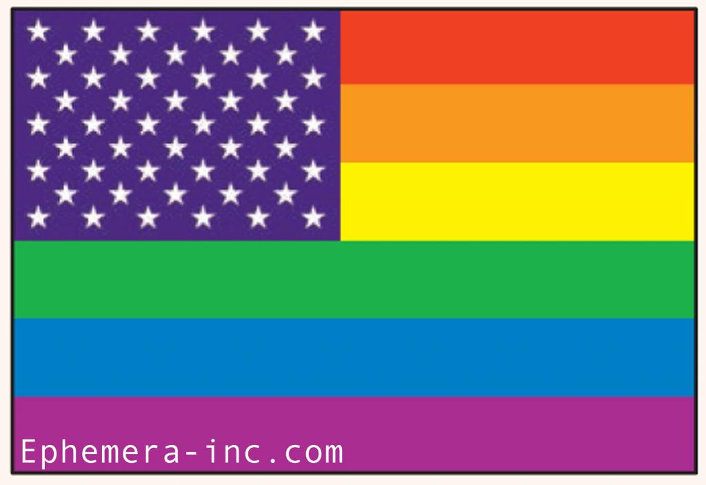 Rainbow American Flag Magnet - Just Fabulous Palm Springs