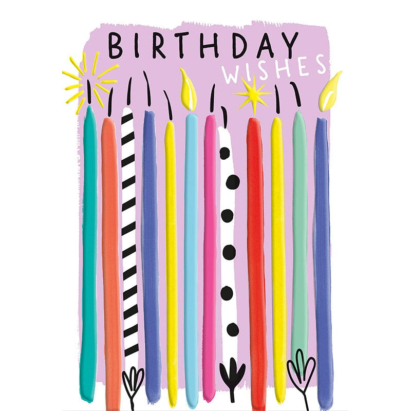 Colorful Candles - Birthday Card