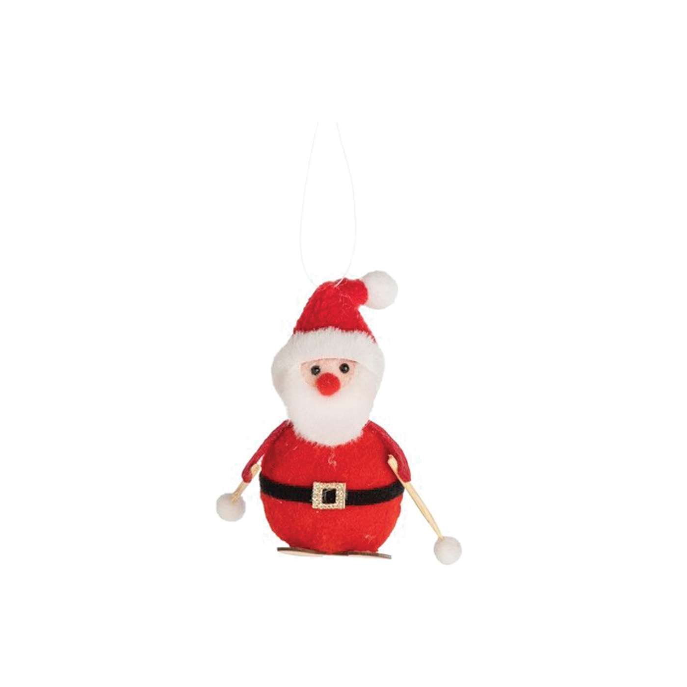 Skiing Santa Ornament