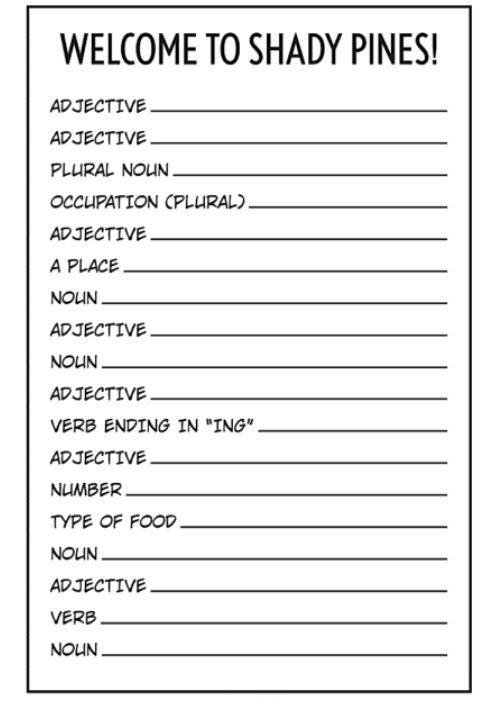 The Golden Girls Mad Libs - Just Fabulous Palm Springs
