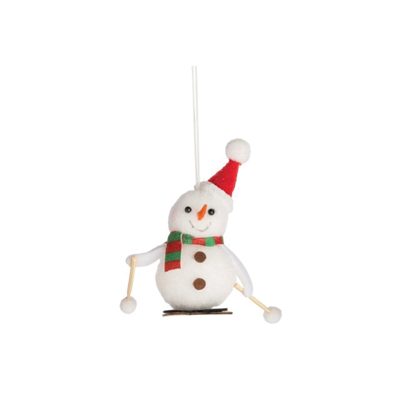 Skiing Snowman Ornament