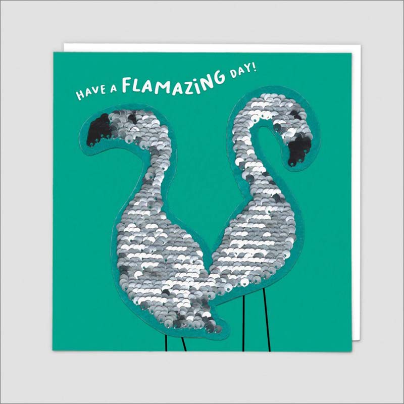 Flamingo Happy Birthday greeting card