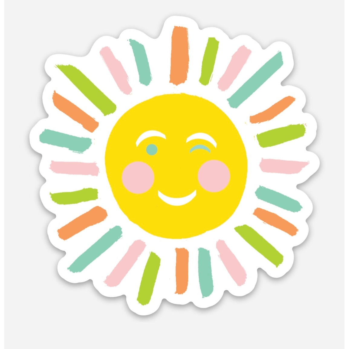 Winking Sun Sticker