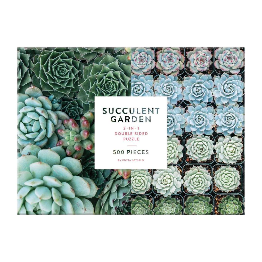 Succulent Garden Double-Sided Puzzle, 500 Pieces
