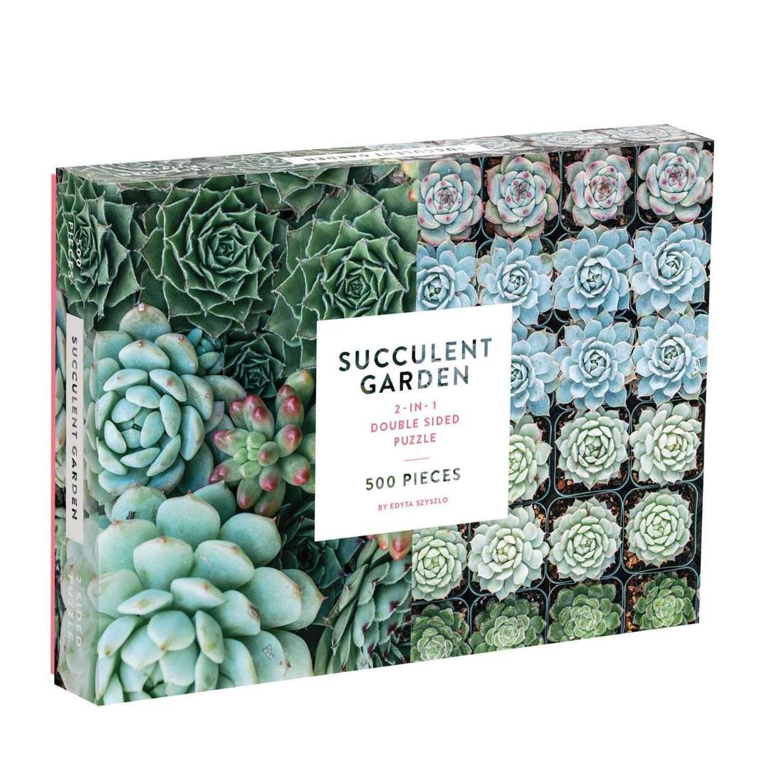 Succulent Garden Double-Sided Puzzle, 500 Pieces