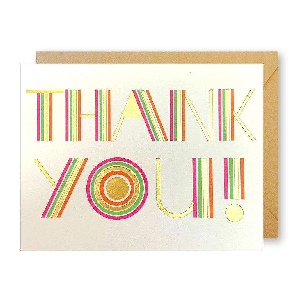 Happy Type Thank You Greeting Card