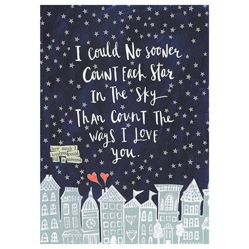 Count The Stars Love Greeting Card