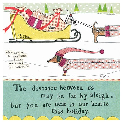 Tucker's Sleigh Ride Holiday Card - Just Fabulous Palm Springs