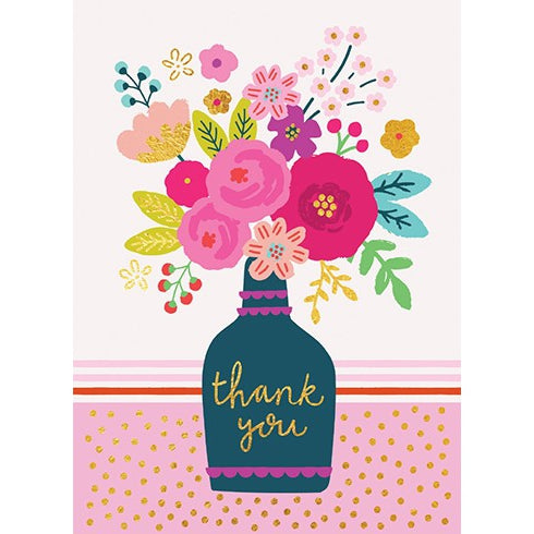 Thank You Vase Floral Greeting Card