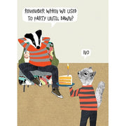 Party Until Dawn Birthday Card - Just Fabulous Palm Springs