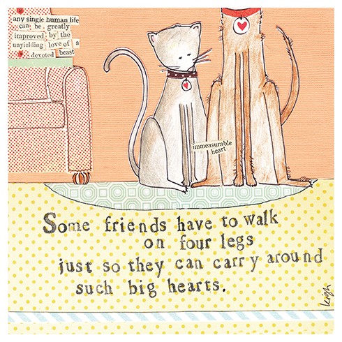 Four Legs Greeting Card - Just Fabulous Palm Springs