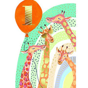 One Giraffe Birthday Card