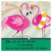 Flamingos Love Greeting Card - Just Fabulous Palm Springs