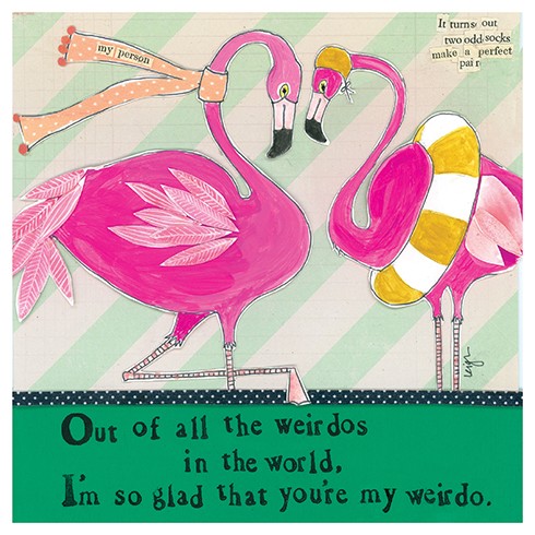 Flamingos Love Greeting Card - Just Fabulous Palm Springs