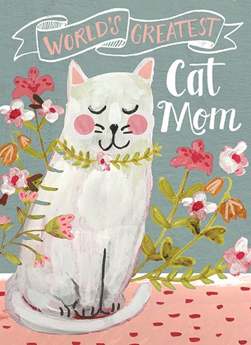 World's Greatest Cat Mom Mother's Day Card