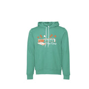 Zig Zag Fleece Hoodie - Teal/Orange - Just Fabulous Palm Springs