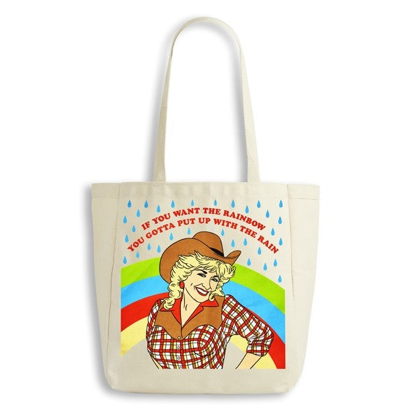 Tote Bag: Dolly Parton Rainbow