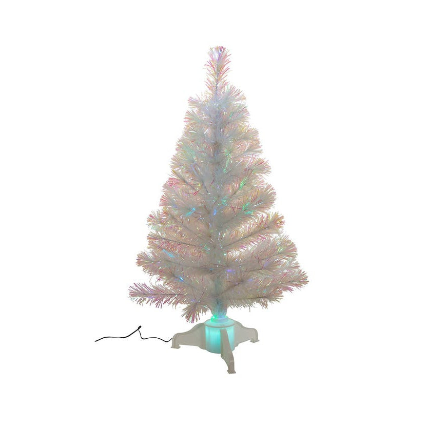 Iridescent White Fiber Optic Tree - 32"