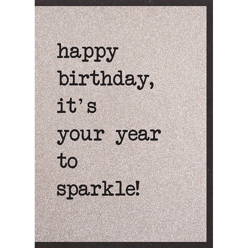 Sparkle HB - Glitter greeting card