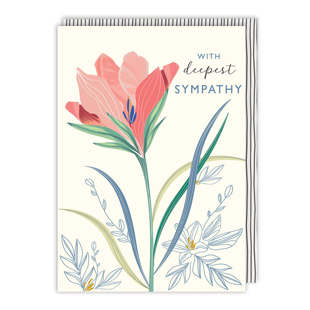 Lily Sympathy Greeting Card