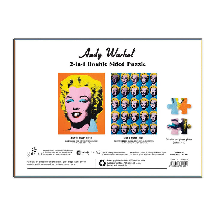 Andy Warhol: Marilyn Monroe 2-Sided 500 Piece Puzzle