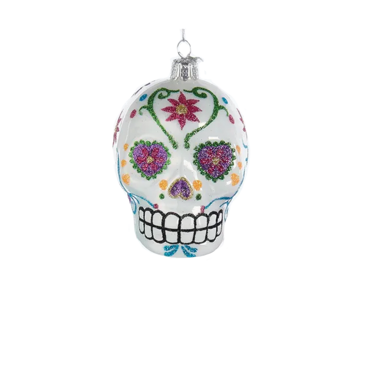 Sugar Skull Ornament - White