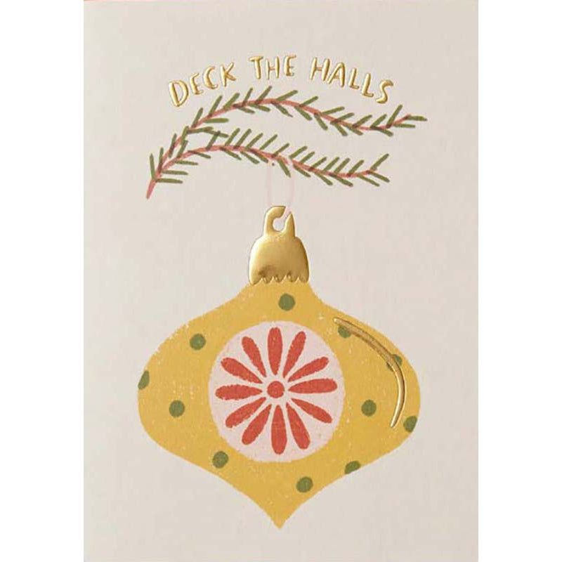 Bauble Deck The Halls Holiday Card