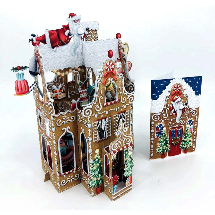 3D Gingerbread House - Christmas Card