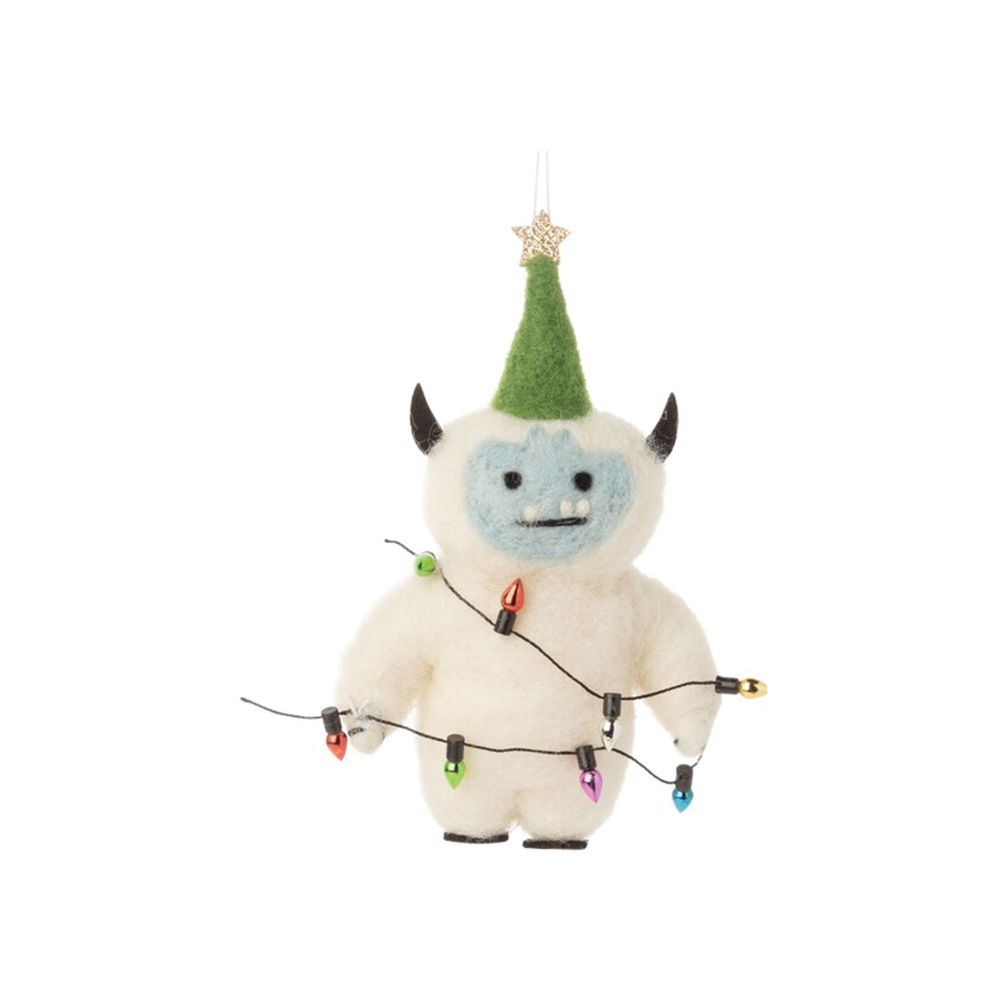 Yeti With Lights Felt Ornament