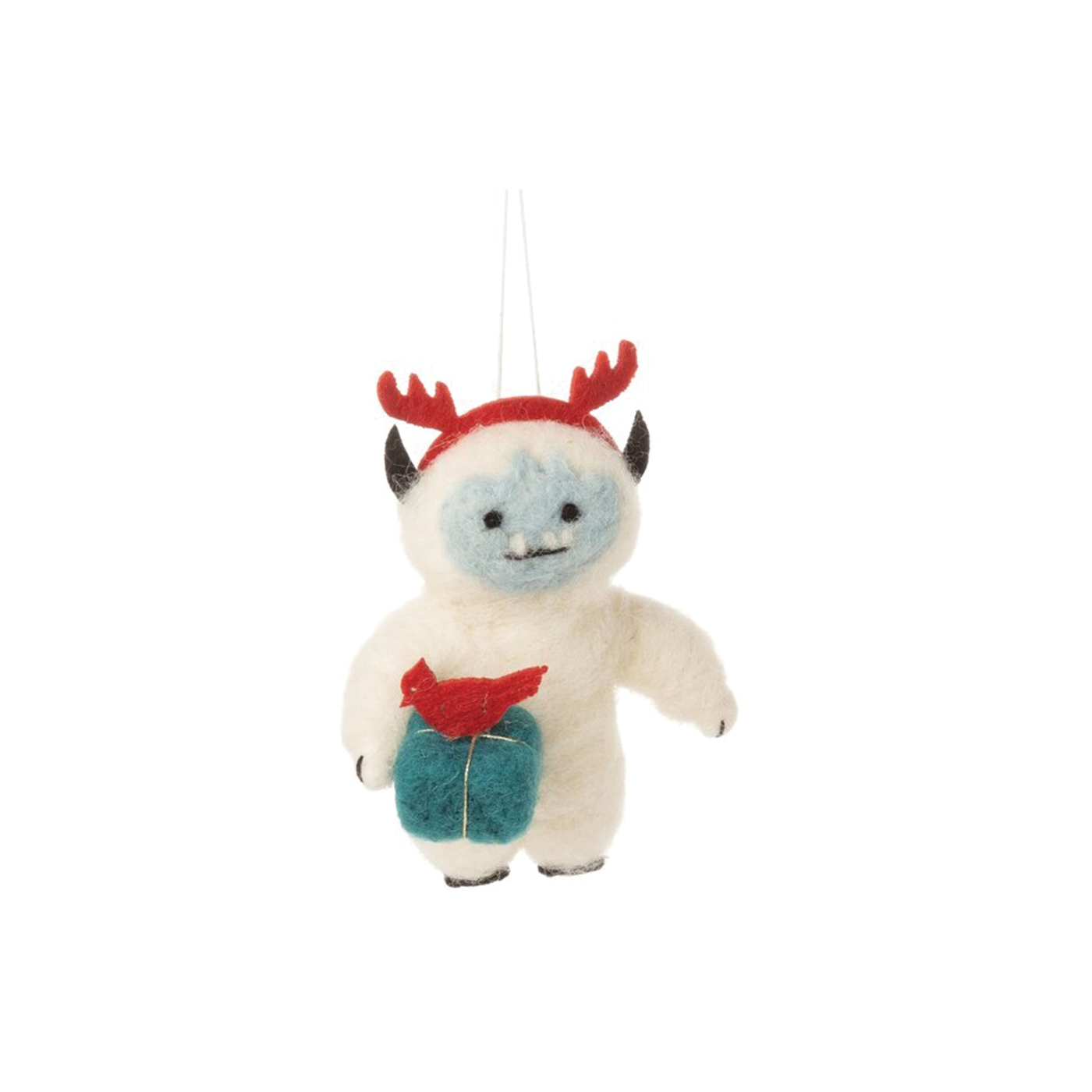 Yeti With Gifts Felt Ornament